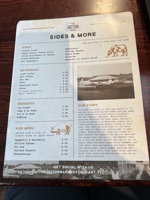 Menu photo 1 Auction Barn Restaurant Argyle, NY