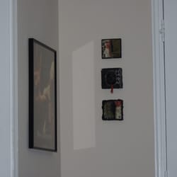 Urban Soule - These are my tiny encaustic pieces.  I love the baby head and arm!  I should take a close-up.  Haha.