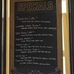 Speciality menu Speciality menu