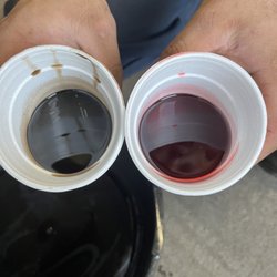 ZZ Auto Service Center - Left side is what was in my transmission right side is supposed to be new fluid