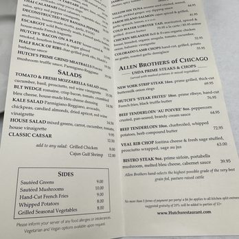 Hutch's - Menu - New American Near Me - Buffalo, New York