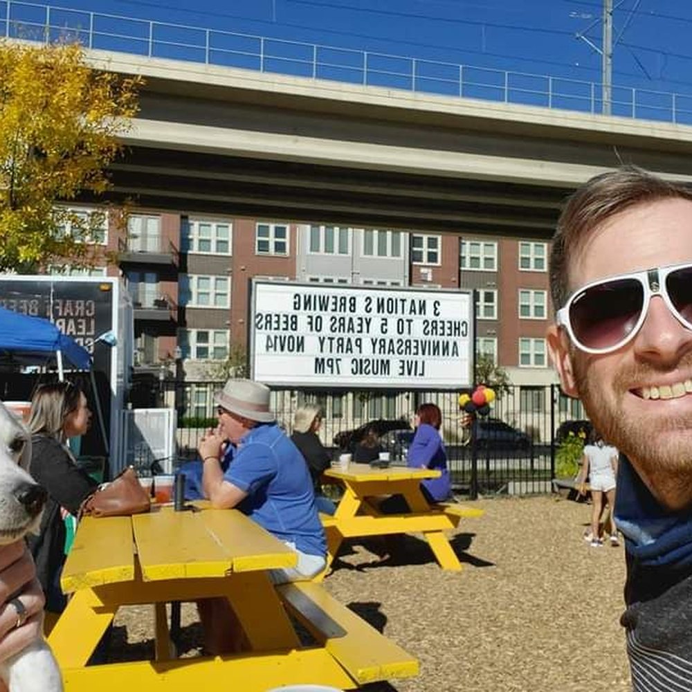 3 Nations Brewing - Biergarten is the best on sunny Spring or Fall days. The puppers agrees :) - Breweries Near Me - Carrollton, Texas 3 Nations Brewing - Biergarten is the best on sunny Spring or Fall days. The puppers agrees :) - Breweries Near Me - Carrollton, Texas
