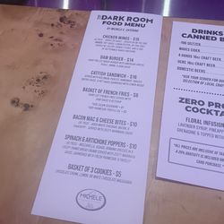 The Dark Room - Food Menu