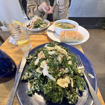 Fannie's - Veggie miso soup, arugula salad and kale Caesar - Desserts Near Me - Warwick, New York