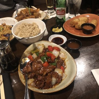 P.F. Chang's - Signature lo mein, honey chicken and black pepper steak - Chinese Near Me - Aurora, Colorado P.F. Chang's - Signature lo mein, honey chicken and black pepper steak - Chinese Near Me - Aurora, Colorado