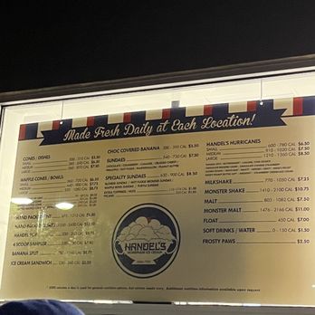 Handel's Homemade Ice Cream - Order menu - Ice Cream & Frozen Yogurt Near Me - Palmdale, California Handel's Homemade Ice Cream - Order menu - Ice Cream & Frozen Yogurt Near Me - Palmdale, California