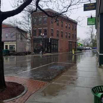 Flat Iron Cooperative - Exterior. Located on a corner, parking behind building or on street. - Coffee & Tea Near Me - Bellows Falls, Vermont