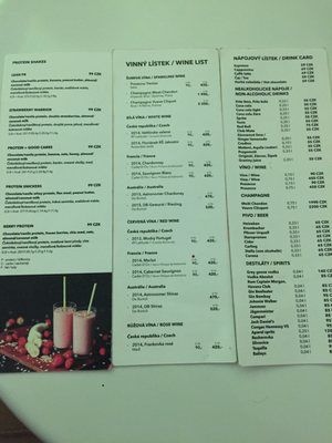 Menu photo 1 Glass bar Praha-2, PR