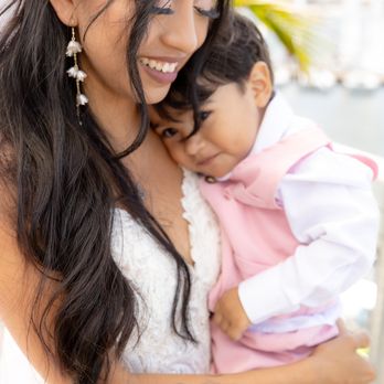 Captured Moments by JS - Mommy and son on her wedding day! - Event Photography Near Me
