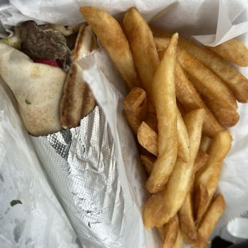 Yaffa Grill - 5. Lamb Wrap Combo with fries - Mediterranean Near Me - Georgetown, Kentucky