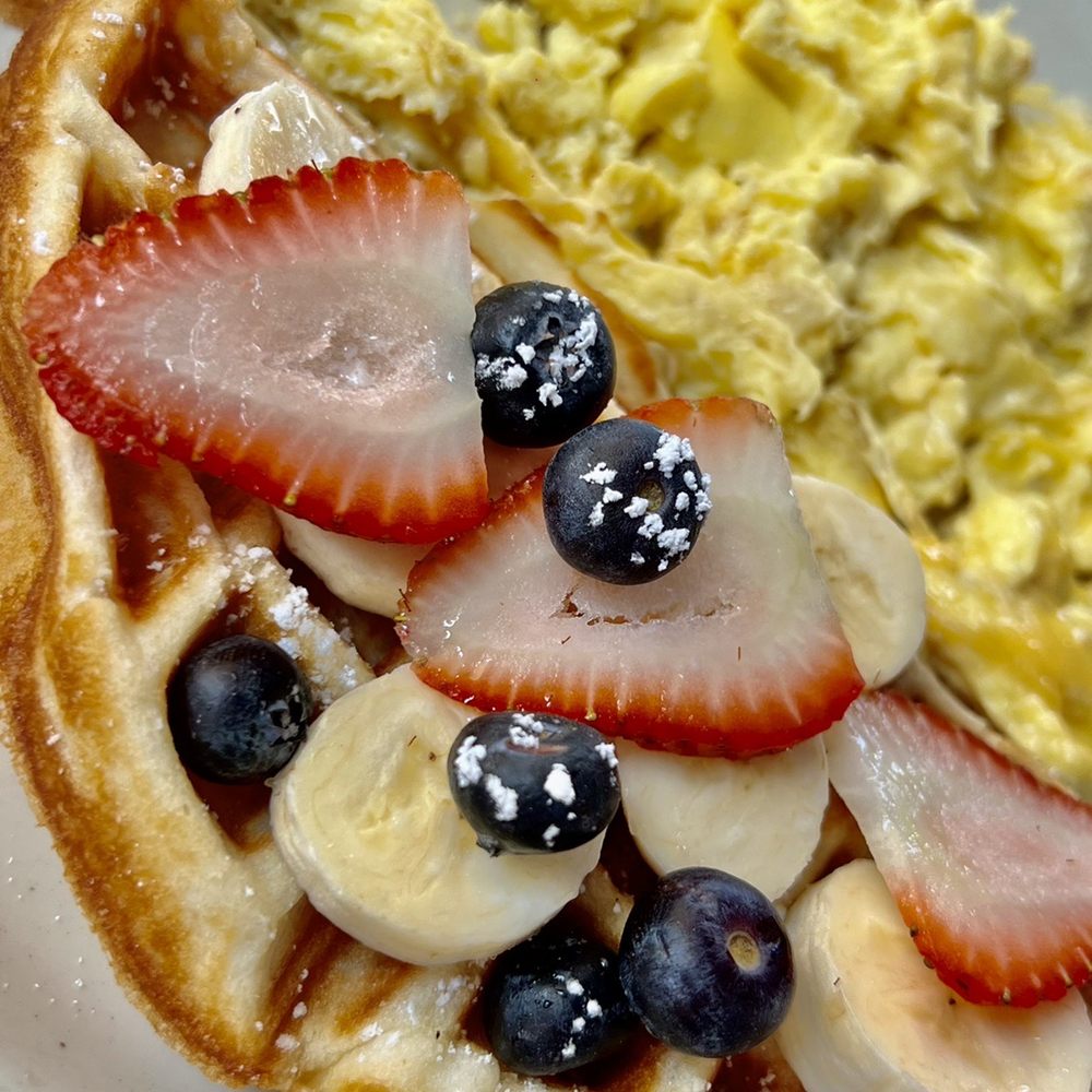 Ocean View Café - Half Belgian Waffle with 2 Eggs @hybrideater - Breakfast & Brunch Near Me - Manhattan Beach, California Ocean View Café - Half Belgian Waffle with 2 Eggs @hybrideater - Breakfast & Brunch Near Me - Manhattan Beach, California