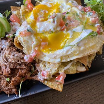 Oak - Excellent chiliquiles (I added short rib meat do it) - New American Near Me - Laguna Beach, California Oak - Excellent chiliquiles (I added short rib meat do it) - New American Near Me - Laguna Beach, California