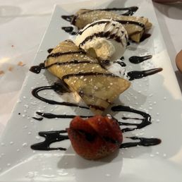 Dough with ice cream