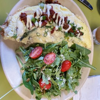 Snooze, an A.M. Eatery - Crab and asparagus omelette - Breakfast & Brunch Near Me - Austin, Texas Snooze, an A.M. Eatery - Crab and asparagus omelette - Breakfast & Brunch Near Me - Austin, Texas