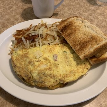 Deforest Family Restaurant - Denver omelette with hash browns and sourdough toast. - American Near Me - De Forest, Wisconsin