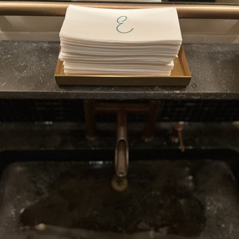Emeril's - Nice high-end touches everywhere, including thick monogrammed paper towels in the bathroom - New American Near Me - New Orleans, Louisiana Emeril's - Nice high-end touches everywhere, including thick monogrammed paper towels in the bathroom - New American Near Me - New Orleans, Louisiana