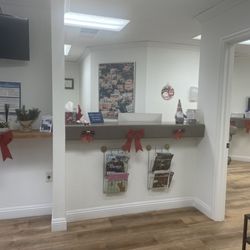 Canyon Lake Dentistry - Front desk Christmas decorations.