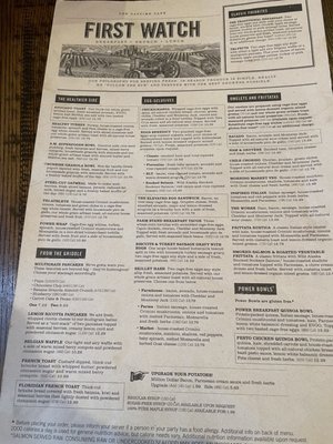 Menu photo 4 First Watch Austin, TX