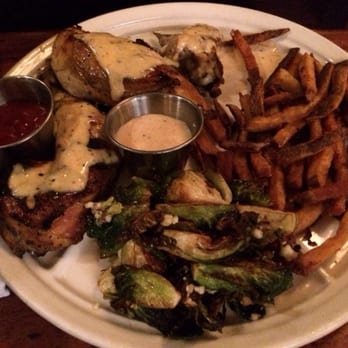 Ted's Bulletin 14th - BBQ chicken with fries and bacon bleu cheese Brussel sprouts. - Breakfast & Brunch Near Me - Washington, DC, District of Columbia