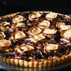 Roquette & Julienne - Tarte chou rouge et chèvre