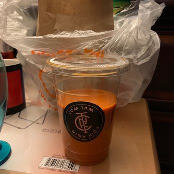 Com Tam Ninh Kieu - She covered it in the brown bag behind the cup so i wouldnt see it. I cnt believe i paid almost 5 dollars for this - Vietnamese Near Me - Bronx, New York Com Tam Ninh Kieu - She covered it in the brown bag behind the cup so i wouldnt see it. I cnt believe i paid almost 5 dollars for this - Vietnamese Near Me - Bronx, New York