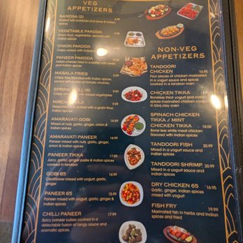 Amaravati Indian Restaurant - Menu - July 2026 - Indian Near Me - Los Alamitos, California