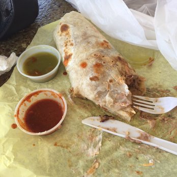 Servando's Taco Shop - Steak bean and cheese burrito with sour cream - Tacos Near Me - Upland, California