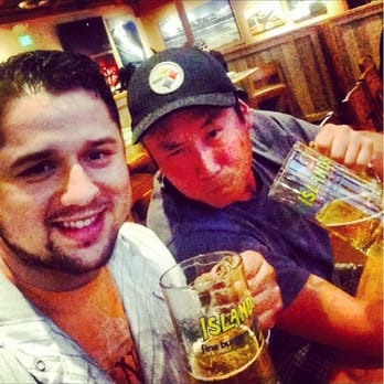 Islands Restaurant - Me and my brother Hun enjoying some golden ale god blessed - Burgers Near Me - Northridge, California