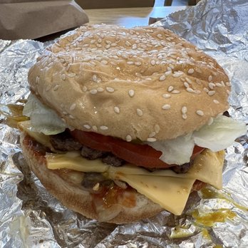 Five Guys - Cheeseburger "All the Way" with Jalapeno. Perfect. - Burgers Near Me - Mississauga, Ontario
