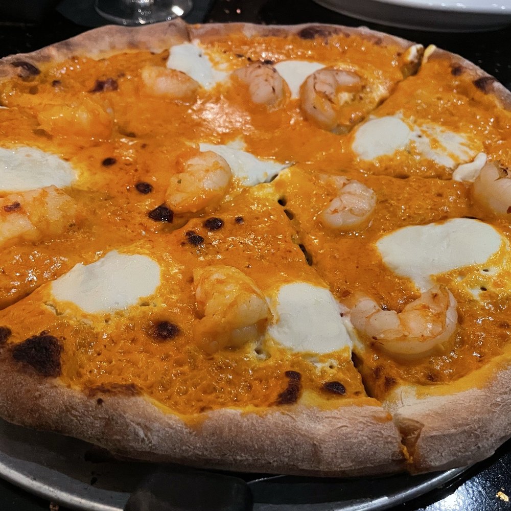 SURV Restaurant - Shrimp fra Diablo pizza - Wine Bars Near Me - Easton, Pennsylvania