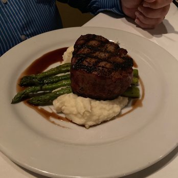 Saluda's - Filet with potatoes and asparagus - New American Near Me - Columbia, South Carolina Saluda's - Filet with potatoes and asparagus - New American Near Me - Columbia, South Carolina