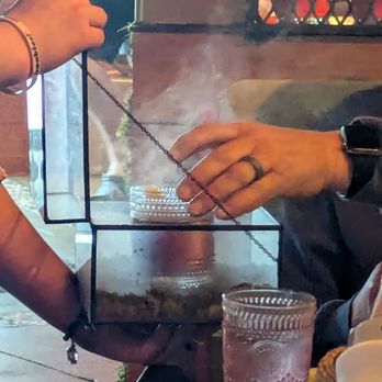 Neon Cactus - One table over accepting service of his smoked cocktail - Salad Near Me - Fairview, Texas Neon Cactus - One table over accepting service of his smoked cocktail - Salad Near Me - Fairview, Texas