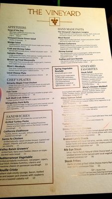 Menu photo 6 The Vineyard Restaurant & Bar Madera, CA Menu photo 6 The Vineyard Restaurant & Bar Madera, CA