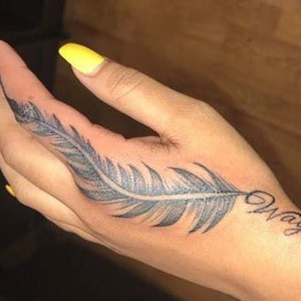 Quill Finger Tattoo