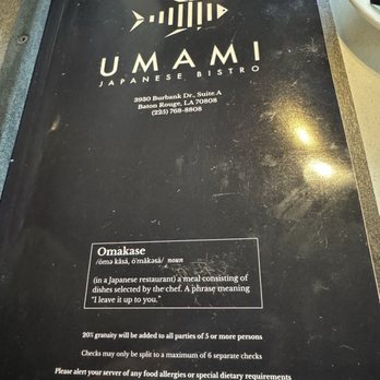 Umami Japanese Bistro - Menu - Japanese Near Me - Baton Rouge, Louisiana Umami Japanese Bistro - Menu - Japanese Near Me - Baton Rouge, Louisiana