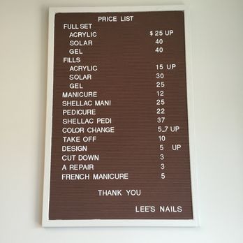 Lee's Nails - Price List - Nail Salons Near Me - Omaha, Nebraska Lee's Nails - Price List - Nail Salons Near Me - Omaha, Nebraska