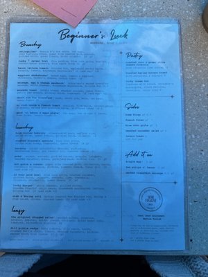 Menu photo 4 Beginner's Luck Scottsdale, AZ