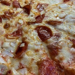Pepperoni & onion pizza