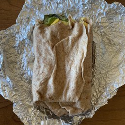 a burrito wrapped in foil