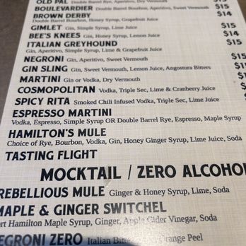 Fort Hamilton Distillery - Drink menu - Distilleries Near Me - Brooklyn, New York
