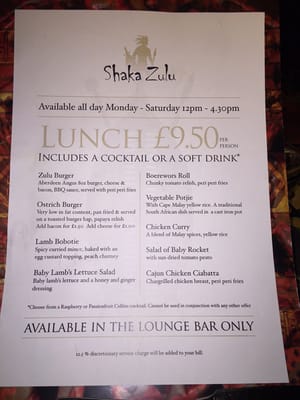 Menu photo 7 Shaka Zulu London, XGL