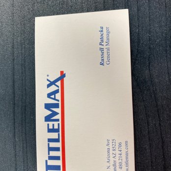 TitleMax Title Loans - Business card - Title Loans Near Me - Chandler, Arizona