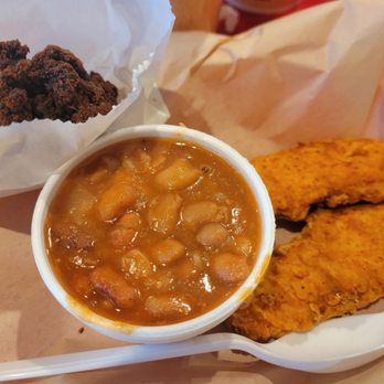 Cowboy Burgers & BBQ - Kids chicken tenders, baked beans and a tasty brownie. Must have - Burgers Near Me - Riverside, California Cowboy Burgers & BBQ - Kids chicken tenders, baked beans and a tasty brownie. Must have - Burgers Near Me - Riverside, California