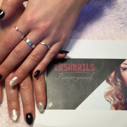 Lush Nails - Negle københavn, Black and Silver Leafing www.lushnails.dk