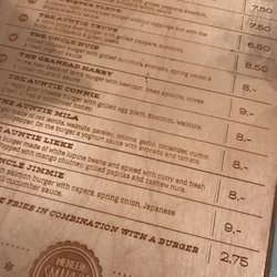 Meneer Smakers - Regular menu
