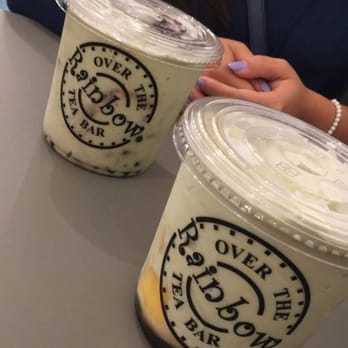 Over The Rainbow Tea Bar - Matcha w boba & egg pudding - Desserts Near Me - Renton, Washington