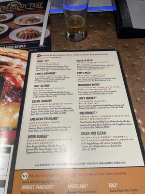Menu photo 3 Ford's Garage Sarasota Sarasota, FL