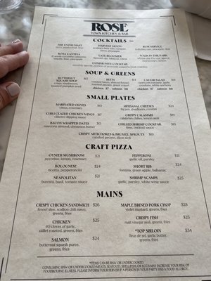 Menu photo 7 Rose Town Kitchen & Bar Boston, MA