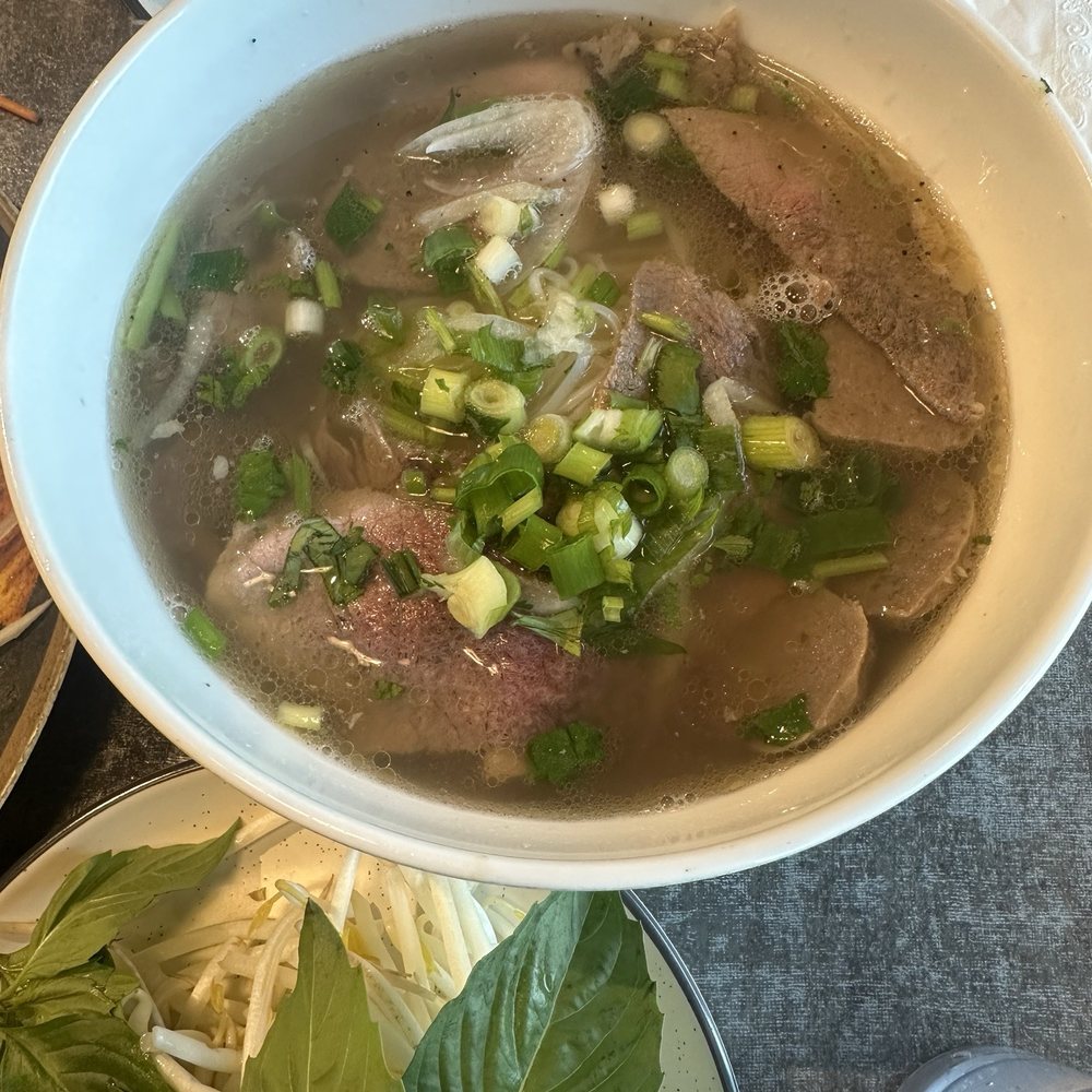 Pho Your Way: brisket, rare steak, beef ball