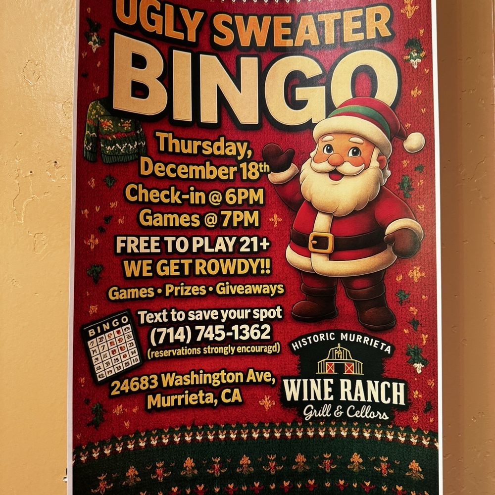 Wine Ranch Grill & Cellars - Upcoming event I want to attend! - American Near Me - Murrieta, California